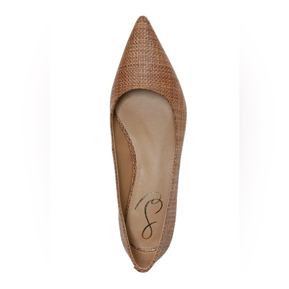 NWT SAM EDELMAN Womens Brown Woven Padded Wanda Pointed Toe Slip On Ballet Flats - Picture 3 of 5